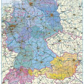 mapa nemecky hovoriacich krajin